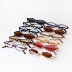 Sunglasses Manufacturer - Slim Small Oval Frame Shades UV400 Protection Full Frame for Women