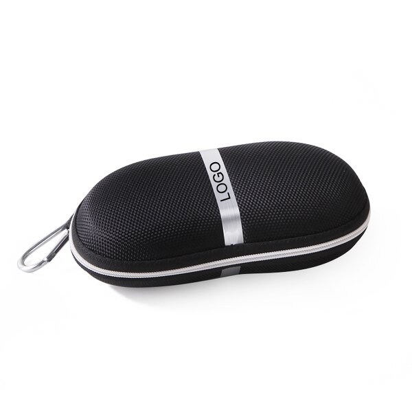 Glasses Case Manufacturer - Classic Custom Logo Zipper Box Sunglasses High Quality EVA with Metal Zip Hook Laser Logo or Printing Logo