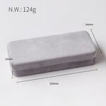 Glasses Case Manufacturer - 2022 New Arrival Fashion Gray Flocking Glasses Case Ins Hot Sale Rectangle Eyeglasses Storage Packing Box