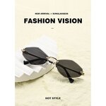 Sunglasses Manufacturer - Sexy Small Frame Hexagon Rimless Punk for Lady Male Frameless Eyewear