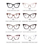 Glasses Manufacturer - Vintage TR90 Framle Cateye Anti Blue Light for Women 2023 Fashion Oversized Blocking Blue Light Female