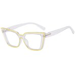 Glasses Manufacturer - 2023 Fashion Fluorescent Color Anti-Blue Light Transparent Cat Eye Optical for Women TR90 Computer Frames