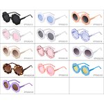 Sunglasses Manufacturer - Wholesale High End Girls Colorful UV400 Cute Round Flower for Baby Kids
