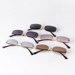 Sunglasses Manufacturer - Personalized for Women Y2K Technology Rimless New Oval Gradient Metal Custom Logo