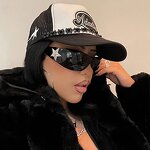 Sunglasses Manufacturer - Y2K Rimless Stars for Women Luxury Brand Designer Wrap Trendy Futuristic Oversized for Men