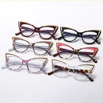 Glasses Manufacturer - Elegant Cat Eye Optical Frames 2025 New Ladies Transparent Computer Eyewear Women Leopard Frame Butterfly