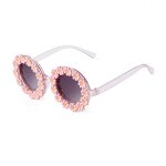 Sunglasses Manufacturer - Hot Selling Custom Logo Round Kids Gradient UV400 Protection Shades Cute Flower Fashion for Girls