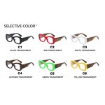 Glasses Manufacturer - Fashion Candy Color Oval Big Round Frame Wide Arms Optical for Women Clear Lens Computer Eyewear