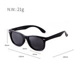 Sunglasses Manufacturer - 2025 Custom Logo Sports Fashionable Kids Silicone TR90 Eyeglasses Polarized UV400 Black Lens