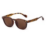 Sunglasses Manufacturer - Vintage Retro UV400 Black Polarized Rivet Round Leopard for Men