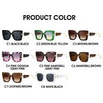 Sunglasses Manufacturer - Fashionable Unisex Thick Frame Custom Logo Oversized Hot Big Square Shades Cheap Men Women PC UV Protection