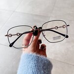 Glasses Manufacturer - Vintage Anti-blue Light Eyeglasases for Women Alloy Green Black Clear Frames Female Polygon Computer Eyewear
