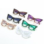 Glasses Manufacturer - Vintage Fashion Big Frame Eyewear for Women Modern Tortoiseshell Optical Designer Cat Eye Blue Light Blocking