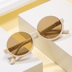 Sunglasses Manufacturer - Popular New Arrivals Round Metal Irregular Half Frame Irregular Oval for Woman Colorful Lens Shades