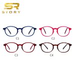 Glasses Manufacturer - Kids Pink Blue TR90 Frame Blocking Blue Light Eyewear Fashion Anti-blue Light Oval Optical for Girls Boys