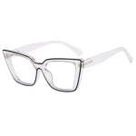 Glasses Manufacturer - 2023 Fashion Fluorescent Color Anti-Blue Light Transparent Cat Eye Optical for Women TR90 Computer Frames