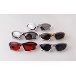 Sunglasses Manufacturer - Fashion Silver Futuristic Irregular Outdoor Riding Sports Y2K Custom LOGO