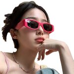 Sunglasses Manufacturer - Custom LOGO Designer Luxury Punk Rectangle Small Frame Square Shades for Women Men