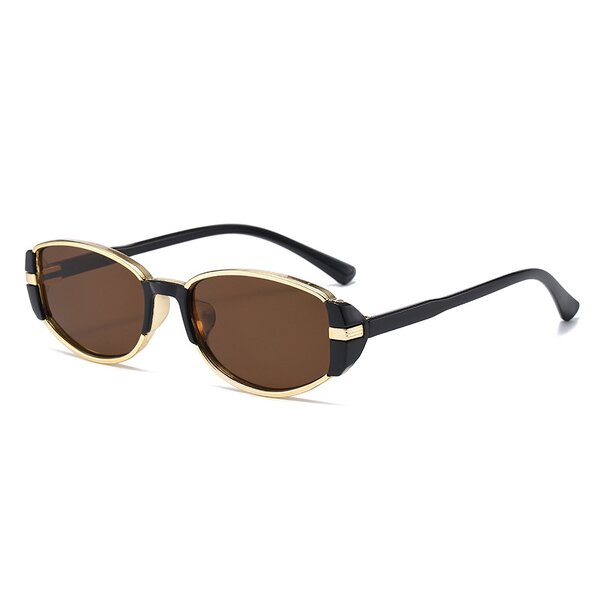 Sunglasses Manufacturer - Latest Vintage UV400 for Women Men Brand Designer Casual Shades 90s Brown Black Tinted PC Cat-eye Oval