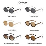 Sunglasses Manufacturer - Popular New Arrivals Round Metal Irregular Half Frame Irregular Oval for Woman Colorful Lens Shades