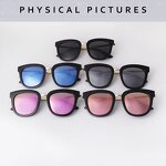 Sunglasses Manufacturer - Coating Lenses Polarized Retro Cat Eye Metal Eyeglasses Frames for Women Fashion Pink 2025