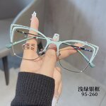Glasses Manufacturer - Computer Reading Anti Blue Light Metal Eyeglasses Cat Eye Latest Frames for Girls Ladies