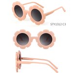 Sunglasses Manufacturer - Wholesale High End Girls Colorful UV400 Cute Round Flower for Baby Kids