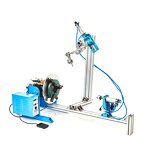 Welding Positioner Manufacturer - 50KG Combinatorial Turntable HD-50 With D200 Chuck and Pneumatic Torch Holder Center Hole 25mm/65mm