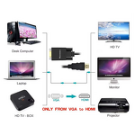 VGA to HDMI Cable Manufacturer - New Arrival High Definition Video Conversion Stereo Adapter for Computer TV Connection
