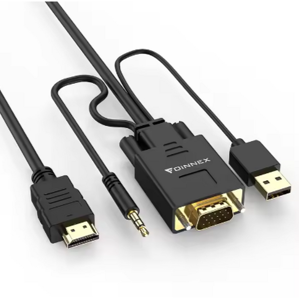 VGA to HDMI Cable Manufacturer - New Arrival High Definition Video Conversion Stereo Adapter for Computer TV Connection