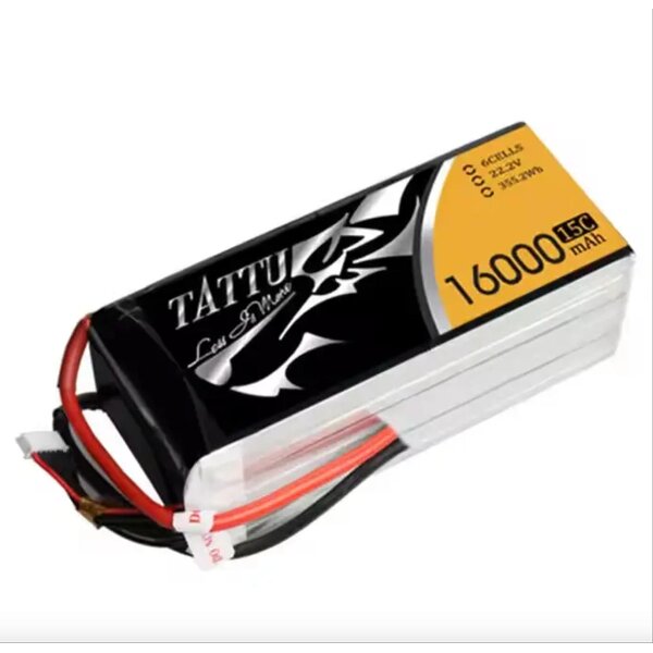 TATTU 16000mAh 6S LiPO Battery - Manufacturer 15C 22.2V for Big Load Multirotor Hexacopter