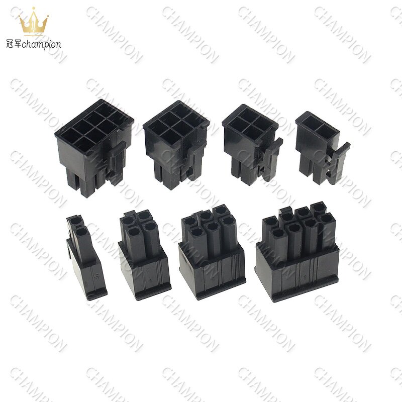 5557 Male Shell Connector - Manufacturer Black 4.2mm Double Row 2P-24P