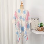 Shawl Scarf Manufacturer - Ethnic 2025 New Fashion Knitted Tassel Hollowed Out Anti Roll Cloak for Women