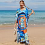 Kaftan Summer Dress Manufacturer - 2025 New Arrive Butterfly Maxi Long Casual Floor-Length Kimono Beach Cover up