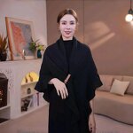 Triangle Cape Shawl Manufacturer - 2025 New Autumn Winter for Women Thick Wrap Plain Color