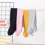 Girls' Pantyhose Manufacturer - 2024 Spring Summer New Korean Edition Solid Color Children's Socks Infant