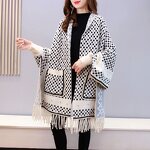 Cashmere Poncho Manufacturer - Classic Winter Warm Travel Shawls Oversize Floral Pattern Cloak Ladies Double Side