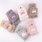 Cat Paw Mittens Manufacturer - Women Cute Claw Plush Warm Soft Plush Short Fingerless Fluffy Bear Costume Half