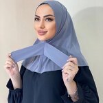 Jersey Hijab Manufacturer - Premium with Rope Women Luxury Fashion Turnkey Headscarf Khimar