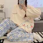 Women's Pajamas Set Manufacturer - New Homewear Suit Spring Autumn Models Long-Sleeved Autumn Winter Large Size