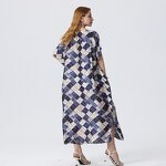 Beach Cover up Manufacturer - 2025 Women Swimsuit Sleeve Kaftan Tunic Dress Robe De Plage Print Pareo High Collar