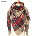 Plaid Scarf Manufacturer - American Trends Women's Fall Winter Tassel Soft Warm Blanket for Wraps