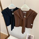 Knitted Wool Shawl Manufacturer - 2025 New Collar Small Decorative Collar Wool Knot Decorative Scarf