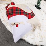 Santa Sack Manufacturer - Hot Selling Classic Sublimation Linen with Reindeer Large Drawstring for Kids Gift