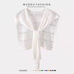 Knit Shawl Manufacturer - Korean Autumn for Female Blouse Shoulders Collar Cape Student Scarf Solid Color for Women