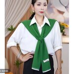 Neck Guard Scarf Manufacturer - Korean Summer Air Conditioning Collar Female Knit Thin Autumn Knotted Cape for Women