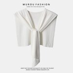 Knitted Shawl Manufacturer - Korean Neck Guard Solid Color Woman's Warm Winter Wool Blouse Fake Collar Cape