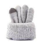 Cashmere Knitted Gloves Manufacturer - Women Autumn Winter Warm Thick Touch Screen Skiing