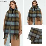 Winter Scarf Manufacturer - Wholesale New Thickened Windproof Tassel Rainbow Cashmere Female Plaid Fringe Polyester