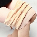 Thermal Fleece Leggings Manufacturer - Women's Pantyhose Tights Winter Warm Ladies Solid Breathable Knitted Yoga